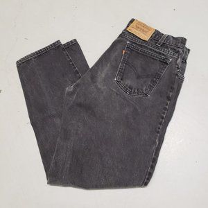 Levi's 550 orange tab Sz 34" x 30" black straight USA leg